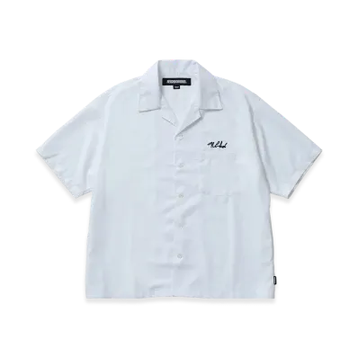 NEIGHBORHOOD Solid-Color Hawaiian Shirt SS "White"