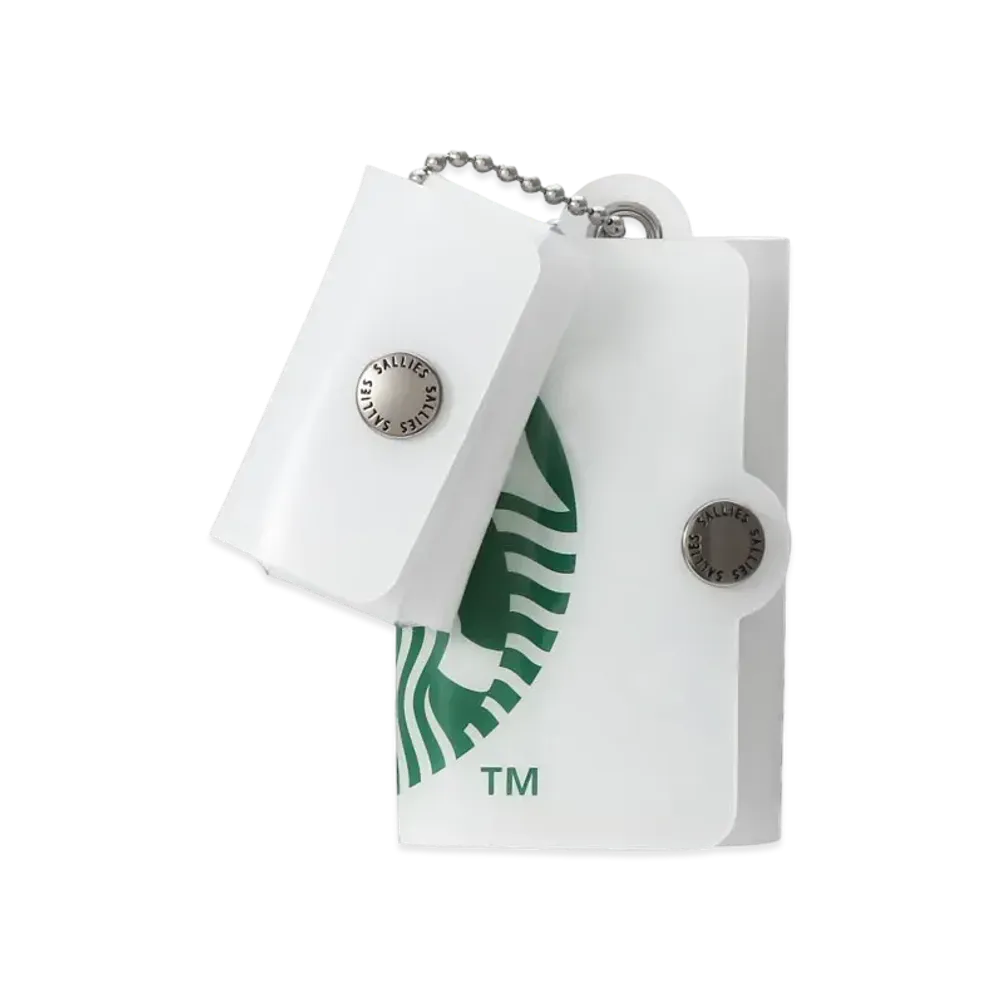 BEAMS x STARBUCKS Sallies Pocket Pal Minimal Wallet "White"