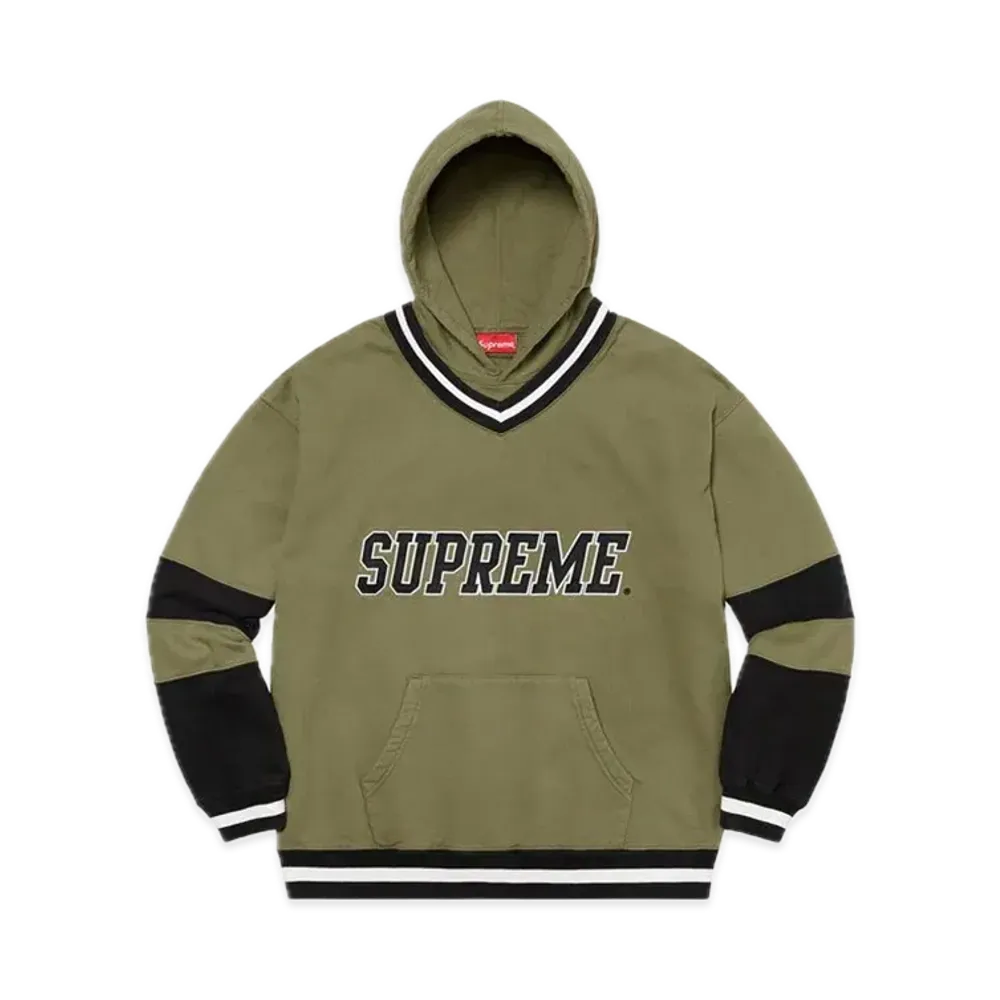 Supreme Hockey Hooded Sweatshirt "Light Olive"