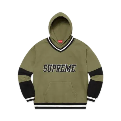 Supreme Hockey Hooded Sweatshirt "Light Olive"