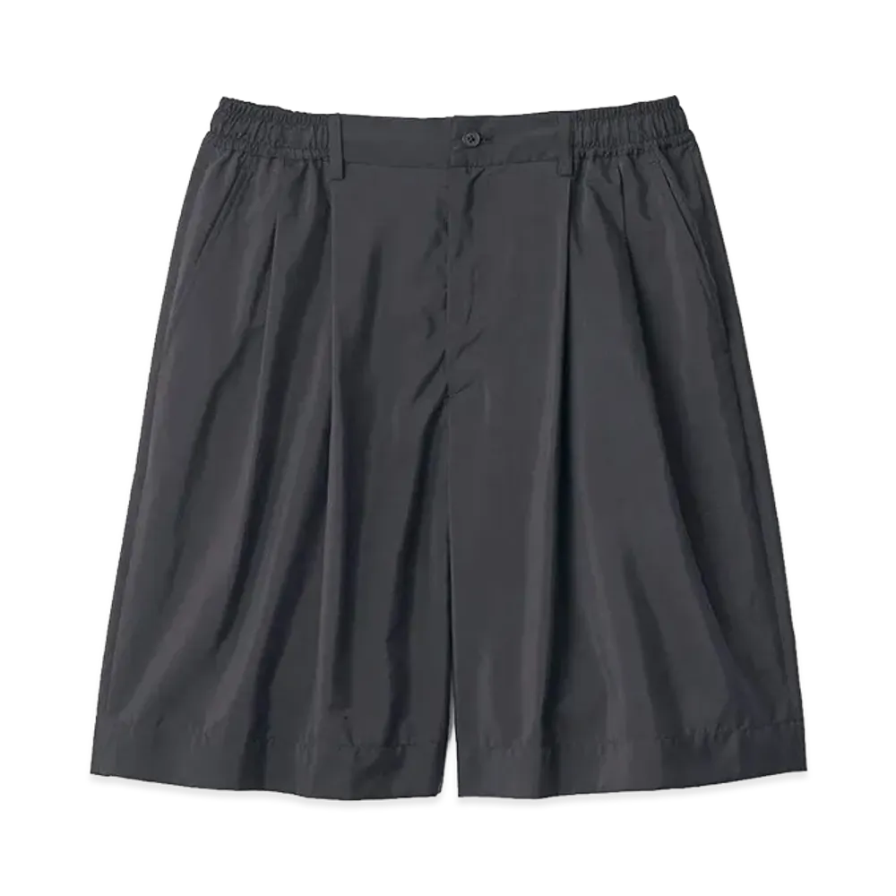 ssstein Silk Nylon Wide Easy Short Trousers "Black"