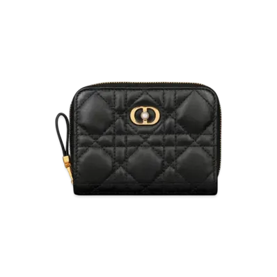 Dior Jolie Scarlet Wallet Cannage Lambskin "Black"