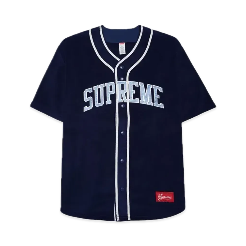 Supreme Polartec Baseball Jersey "Navy"