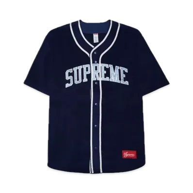 Supreme Polartec Baseball Jersey "Navy"