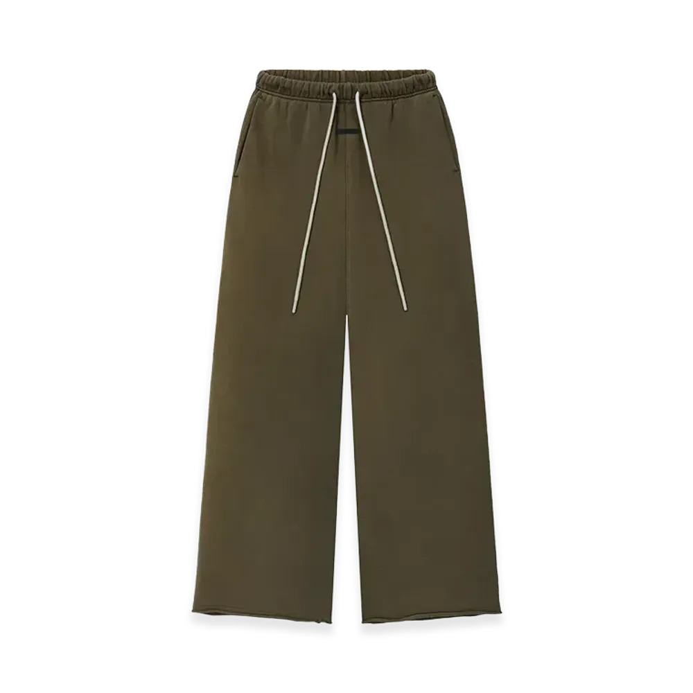 FEAR OF GOD ESSENTIALS Women's French Terry Raw Cut Lounge Fit Sweatpant "Washed Moss"
