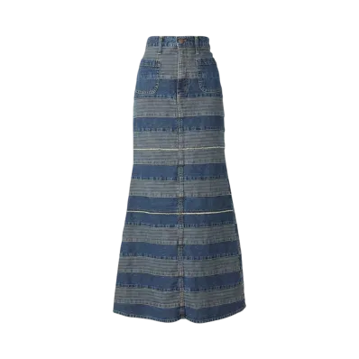 HYSTERIC GLAMOUR Scratch Mermaid Skirt "Light Indigo Blue"