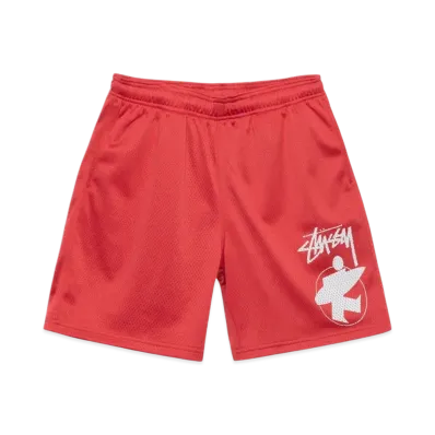 Stussy Surfman Mesh Shorts "Red"