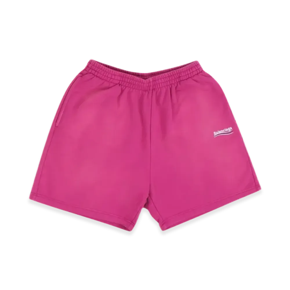 BALENCIAGA Political Campaign Sweatshorts "Dark Fuchsia"