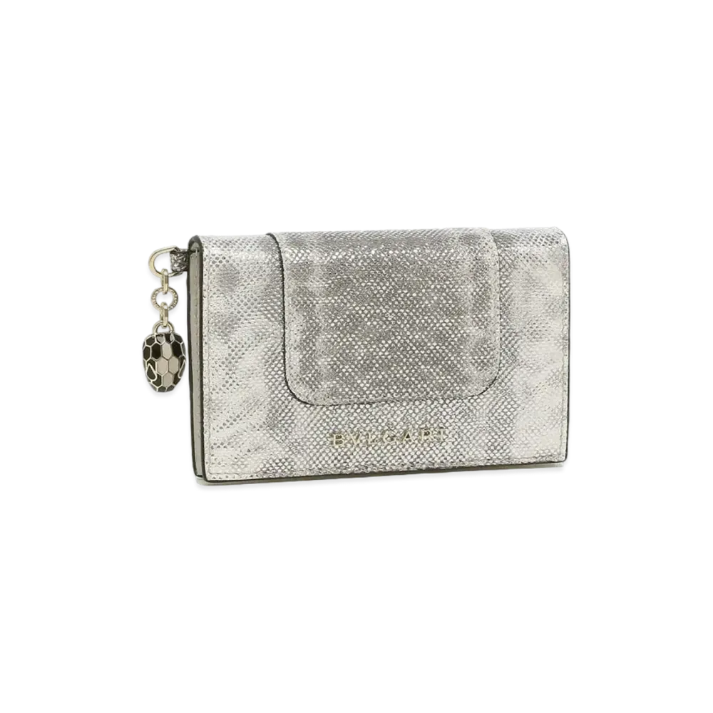 BVLGARI Serpenti Forever Card Holder "White"