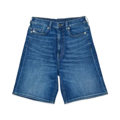 Diesel Bermuda Denim With Logo "Blue"