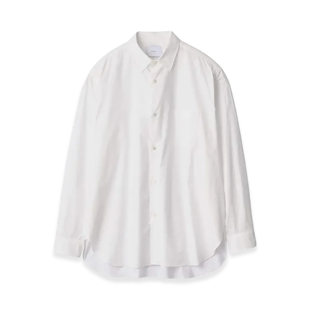 ssstein Suvin Cotton Oversized Regular Collar Shirt "Off White"
