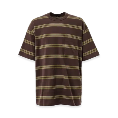 COMME des GARCONS HOMME Cotton Border Pattern T-Shirts "Brown"