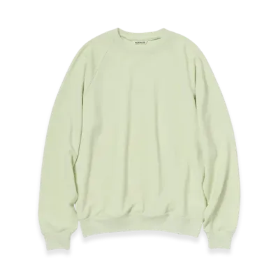 AURALEE Light Wool Sweat P/O "Lime"