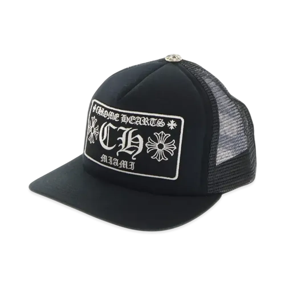 Chrome Hearts Miami Exclusive CH Logo Trucker Cap "Black"