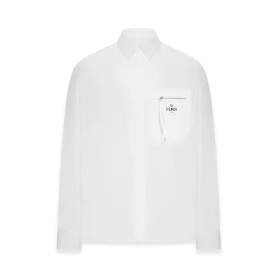 FENDI Boxy Fit Cotton Shirt "White"