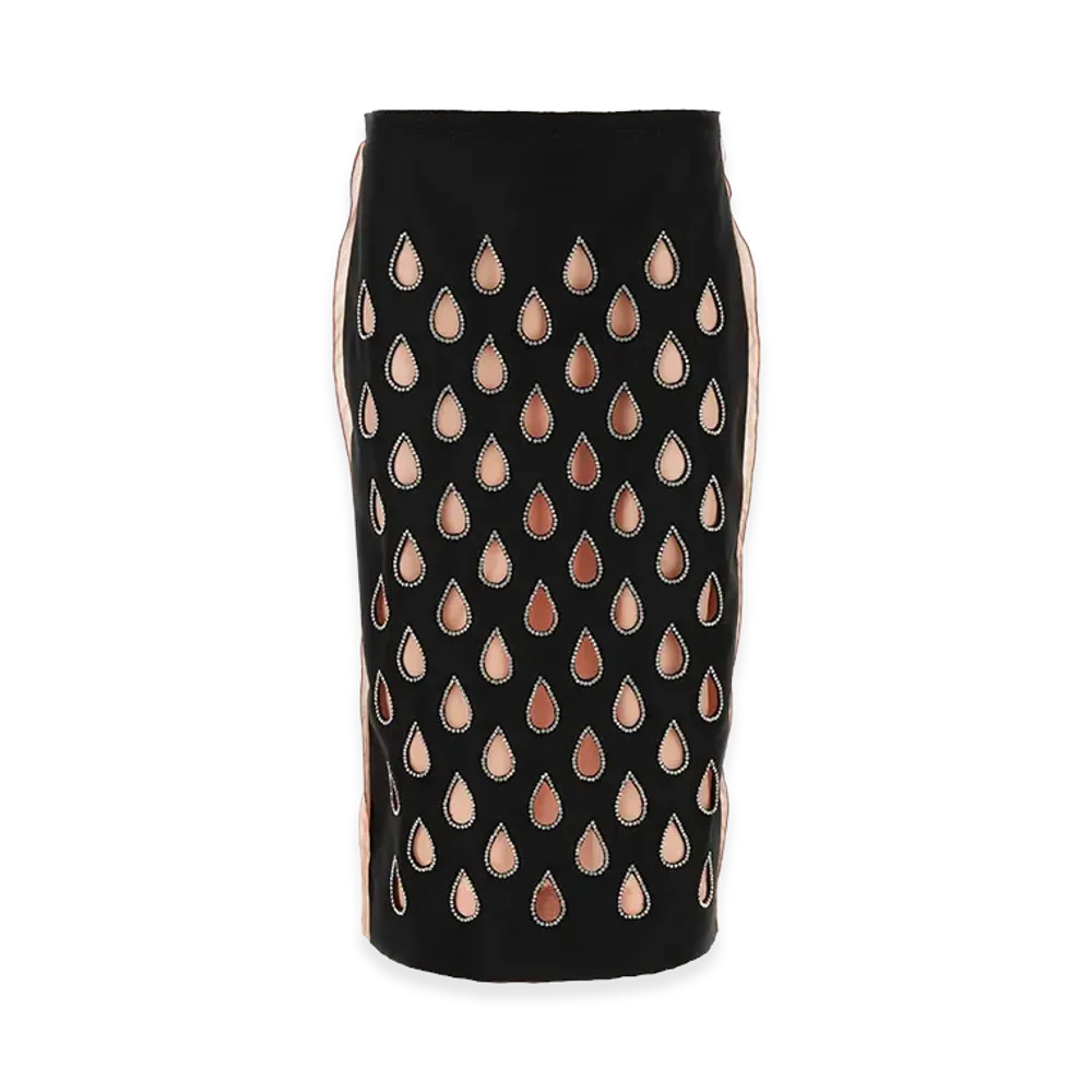 GUCCI Women's Two-Tone Silk Skirt "Multicoloured"