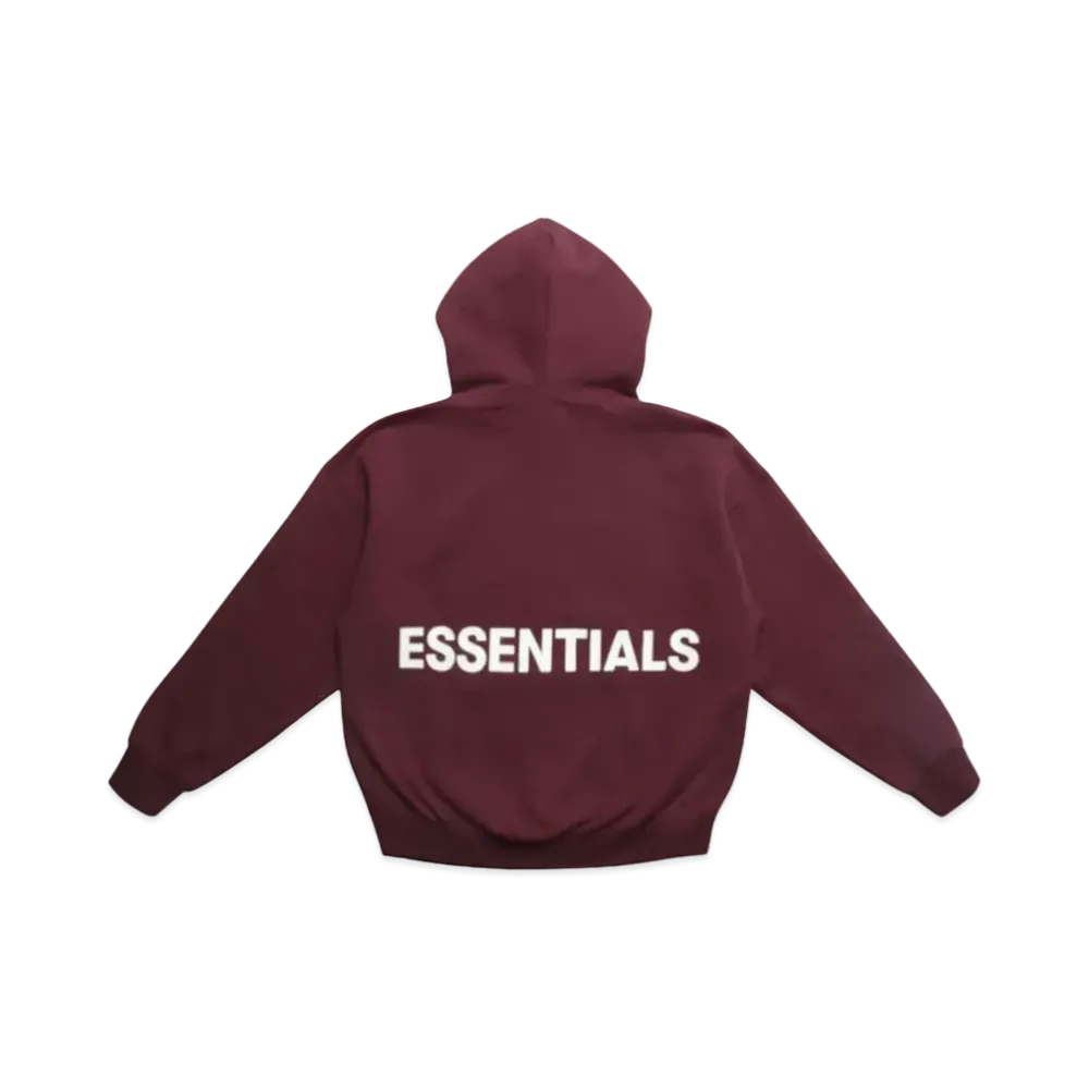 FEAR OF GOD Essentials Graphic Pullover Hoodie "Burgundy"