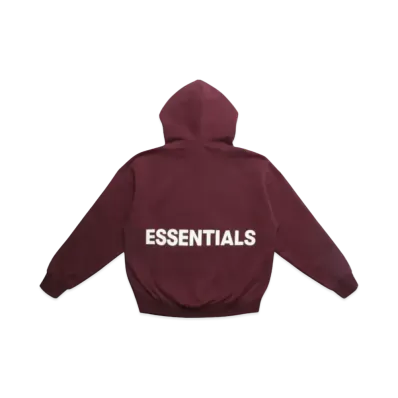 FEAR OF GOD Essentials Graphic Pullover Hoodie "Burgundy"