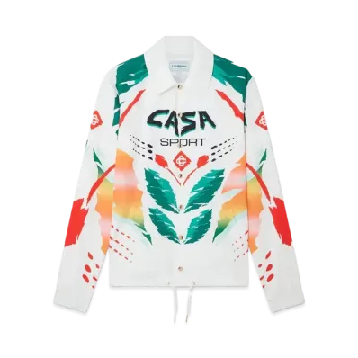 Casablanca Casa Moto Coach Jacket "White"