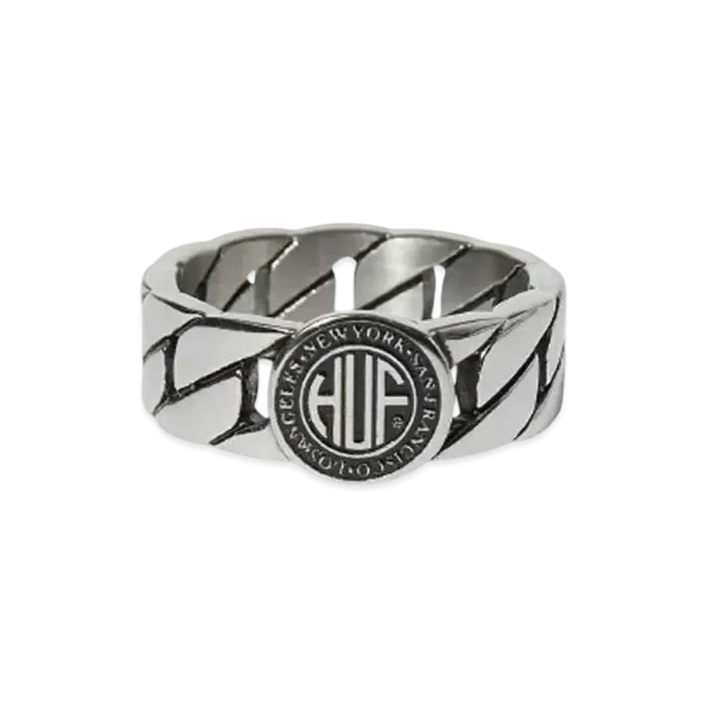 HUF Winter 24 Regional Cuban Link Ring "Silver"