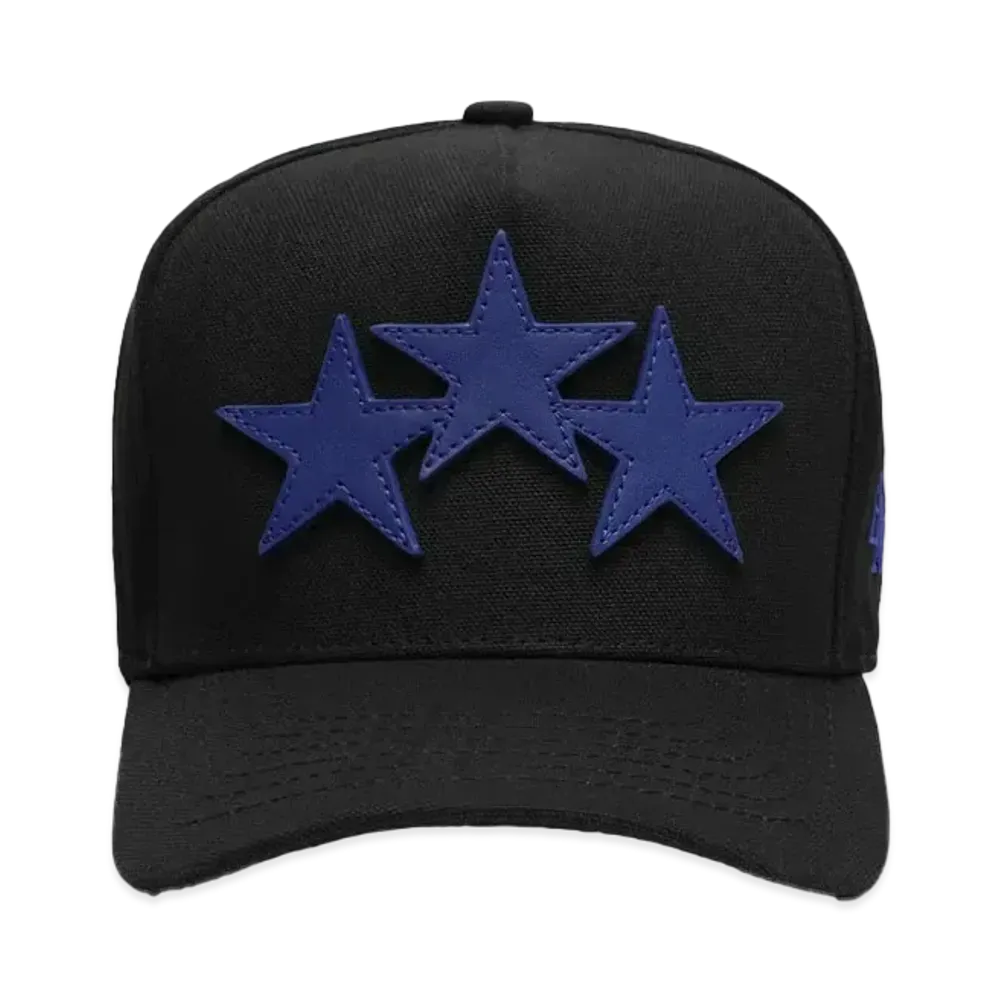 AMIRI Three Star Staggered AMIRI Full Canvas Hat "Black/Blue"