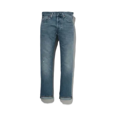 Levi's 501 Original Fit Medium Indigo Worn In "Light Indigo Blue"