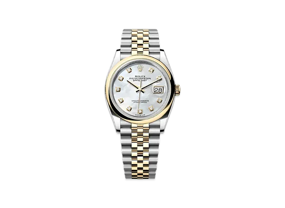 ROLEX Datejust 36 Oystersteel & Yellow Gold "White"