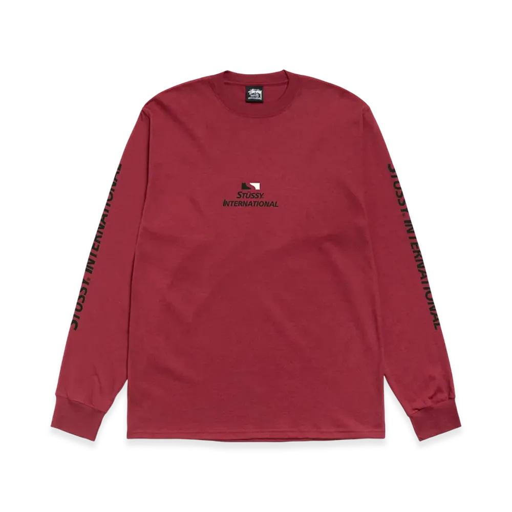 Stussy International Ls Tee "Wine"