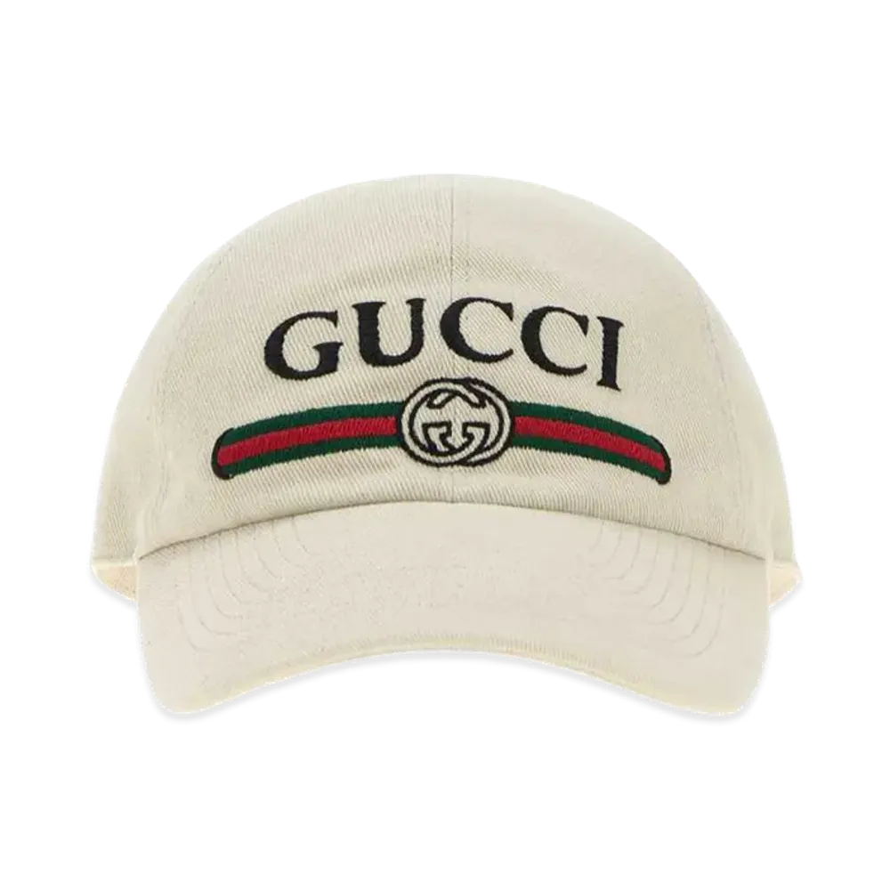 GUCCI Canvas Baseball Cap "White"