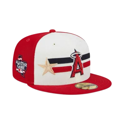 NEW ERA 59Fifty On-Field 2024 MLB All-star Game Workout Los Angeles Angels "Chrome White/Red"