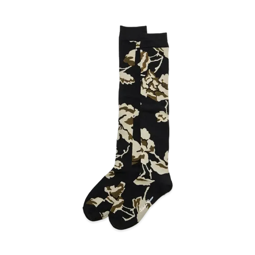 UNDERCOVER Acrylic Nylon Blend Cotton High Socks "Black Base"