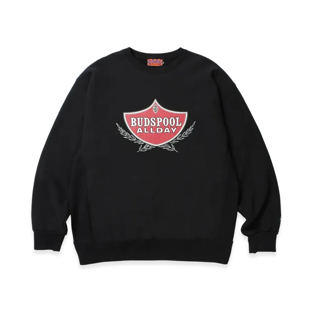 APHRODITEGANG x Budspool Allday Crew Neck Sweat Shirt "Black"