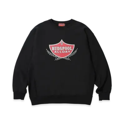 APHRODITEGANG x Budspool Allday Crew Neck Sweat Shirt "Black"