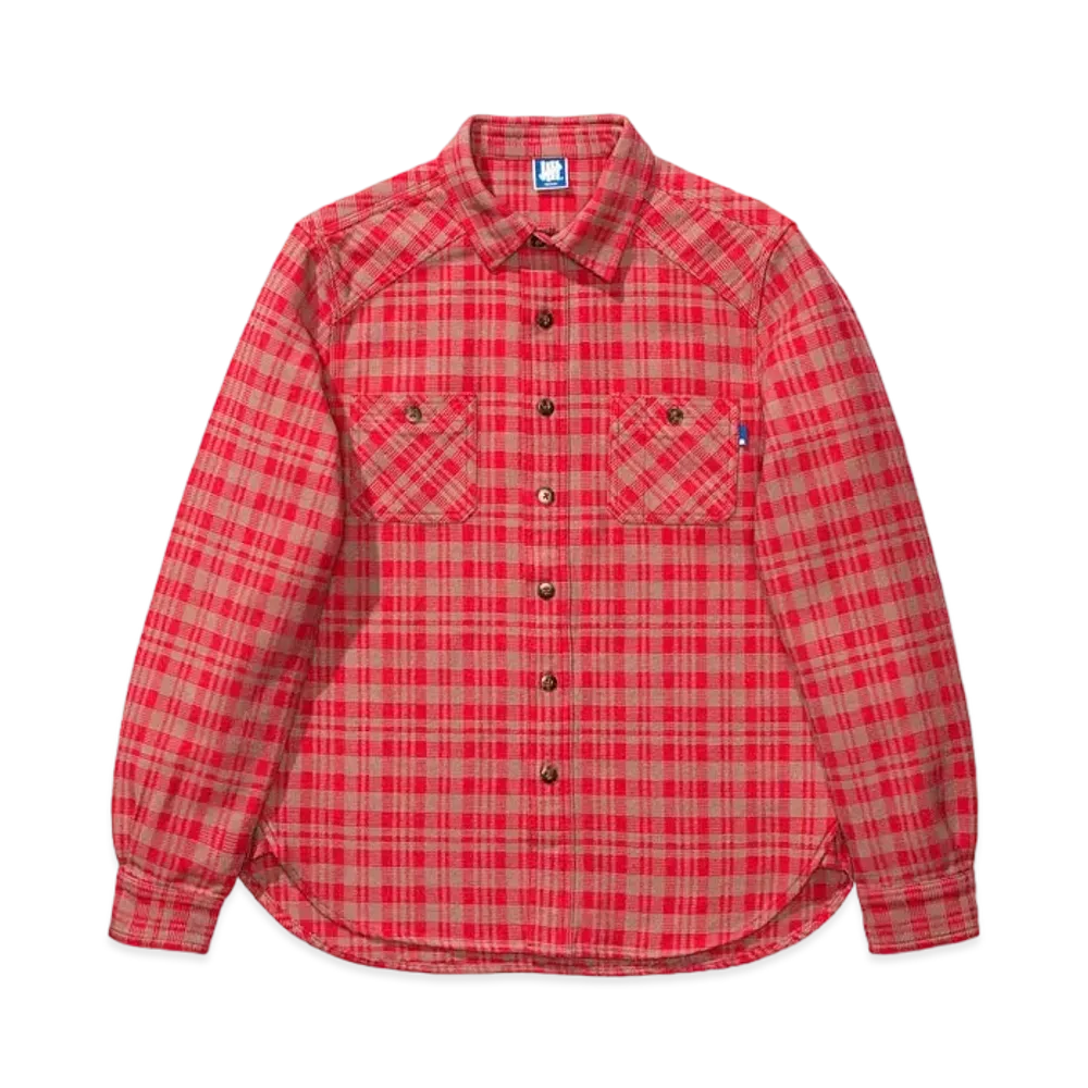 UNDEFEATED L/S FLANNEL - 30002 "Red"