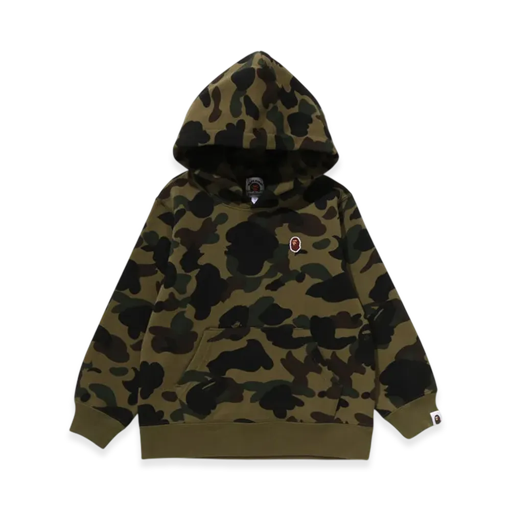 A BATHING APE 1st Camo One Point Pullover Hoodie "Green"