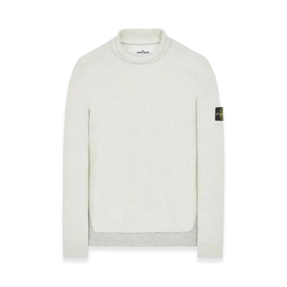 Stone Island 527C7 Lambswool Mockneck Knit - 22FW "Light Grey"
