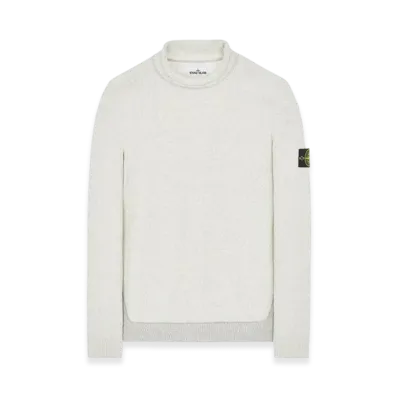 Stone Island 527C7 Lambswool Mockneck Knit - 22FW "Light Grey"