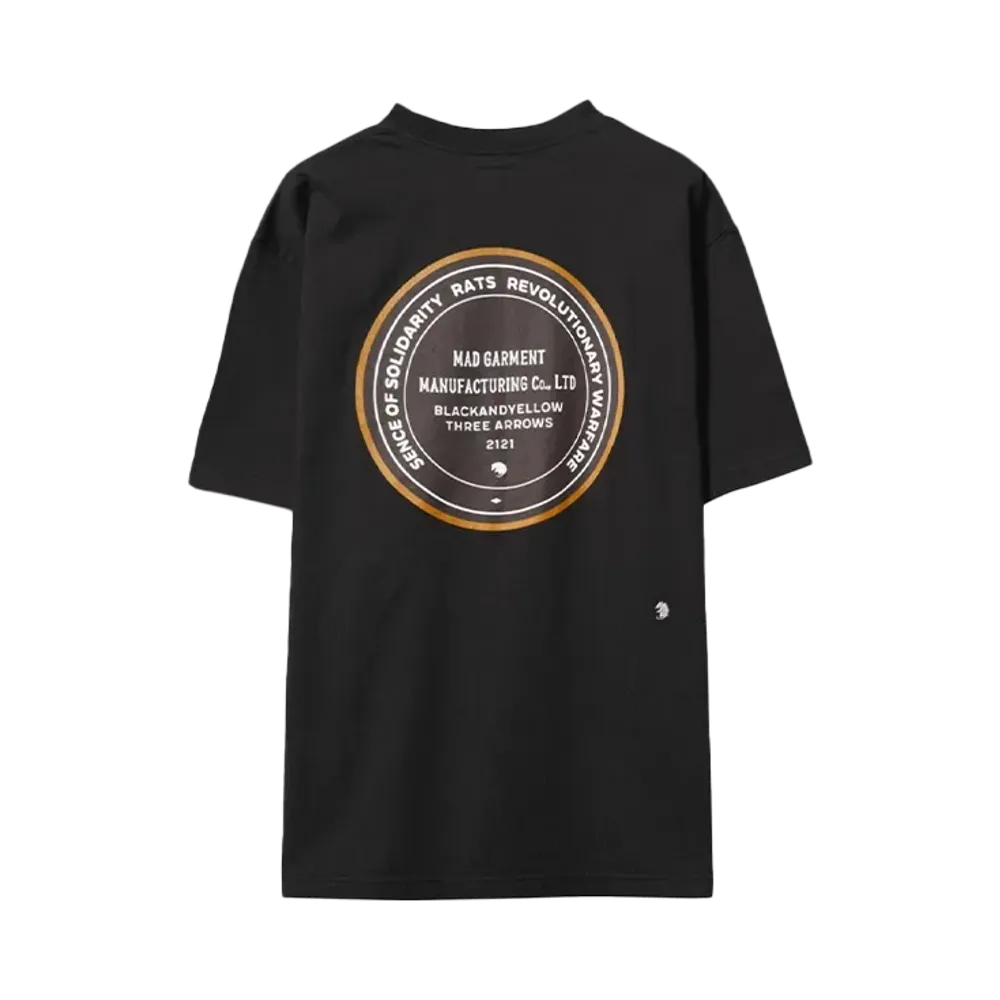 RATS CIRCLE MGM POCKET TEE "BLACK"