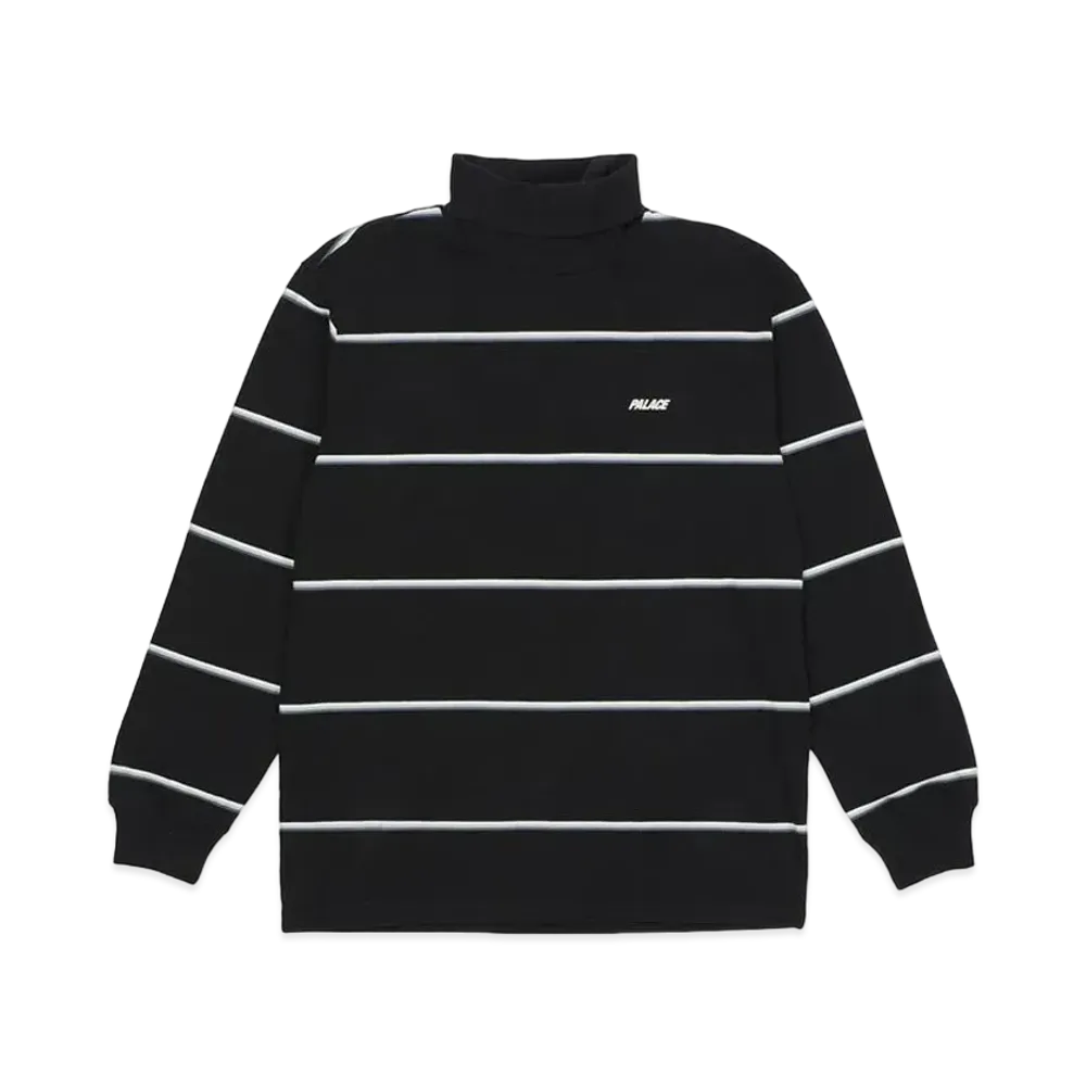 PALACE STRIPED TURTLENECK "Black"