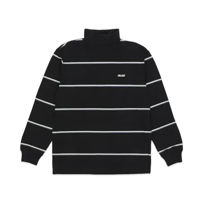 PALACE STRIPED TURTLENECK "Black"