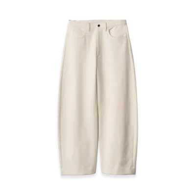 ssstein Double Weave Cotton Round Pants "Cream"