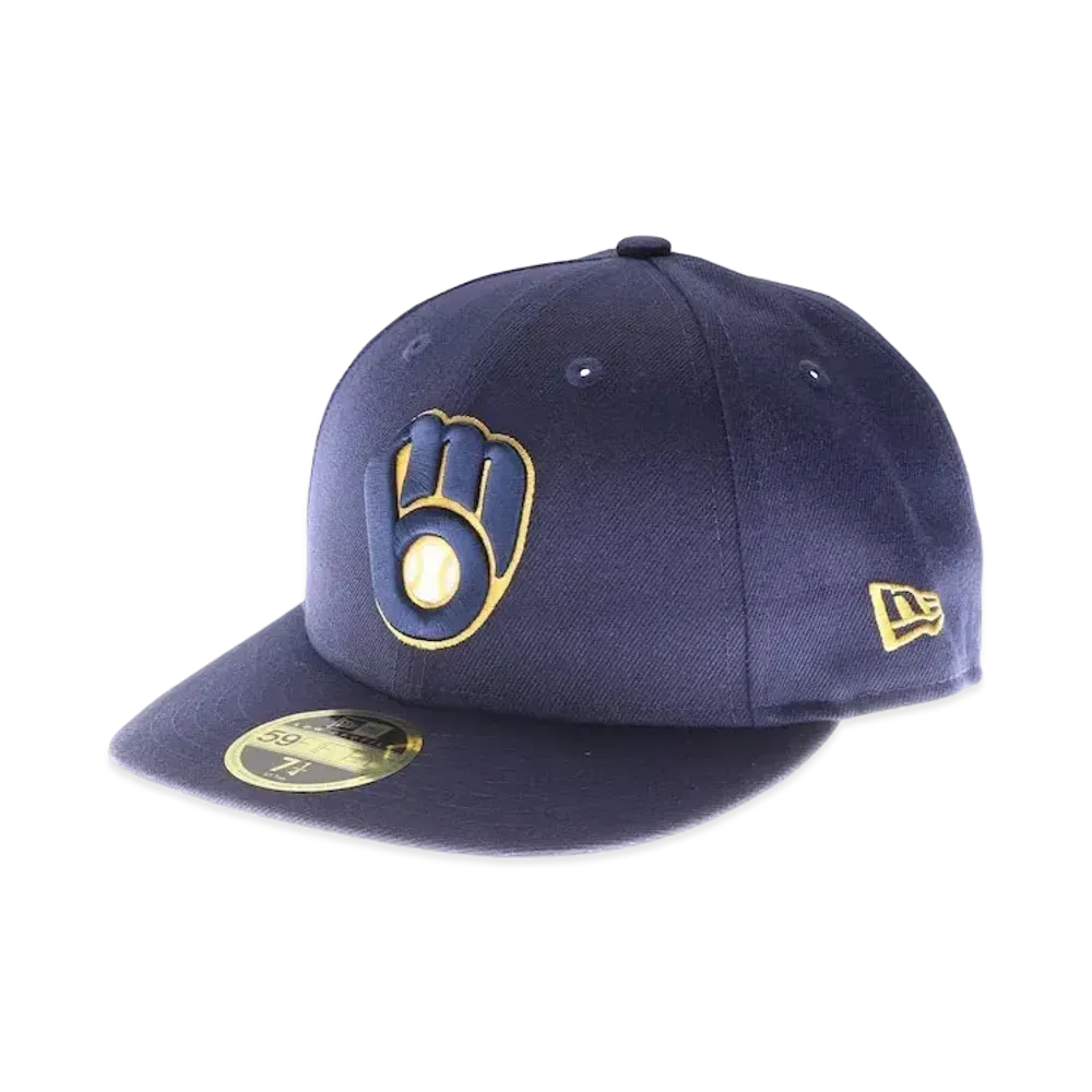 NEW ERA Brewers Authentic Low Profile Cap Game "Navy"