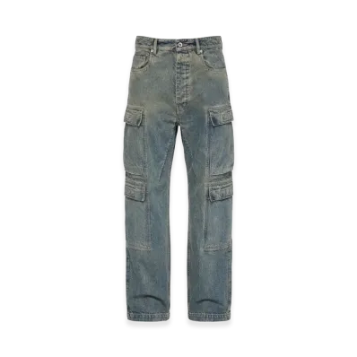 Rick Owens DRKSHDW Double Cargo Jeans "Mineral Indigo"