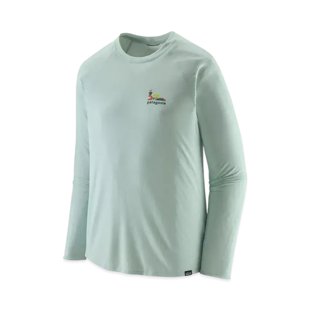 Patagonia Men's Longsleep Cap Cool Trail Graphic Shirt "Wispy Green"