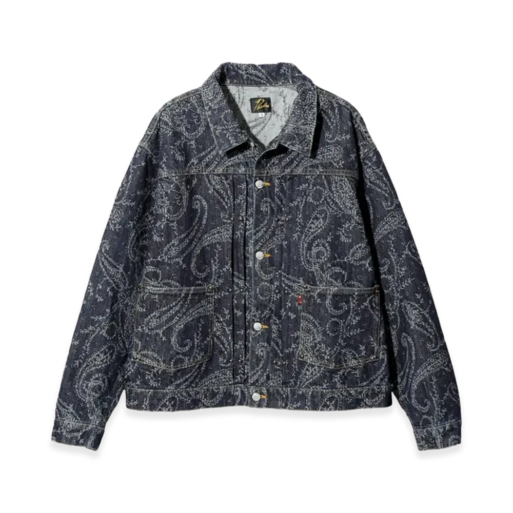 NEEDLES MW Jean 13oz Denim Paisley Jacquard Jacket "Indigo"
