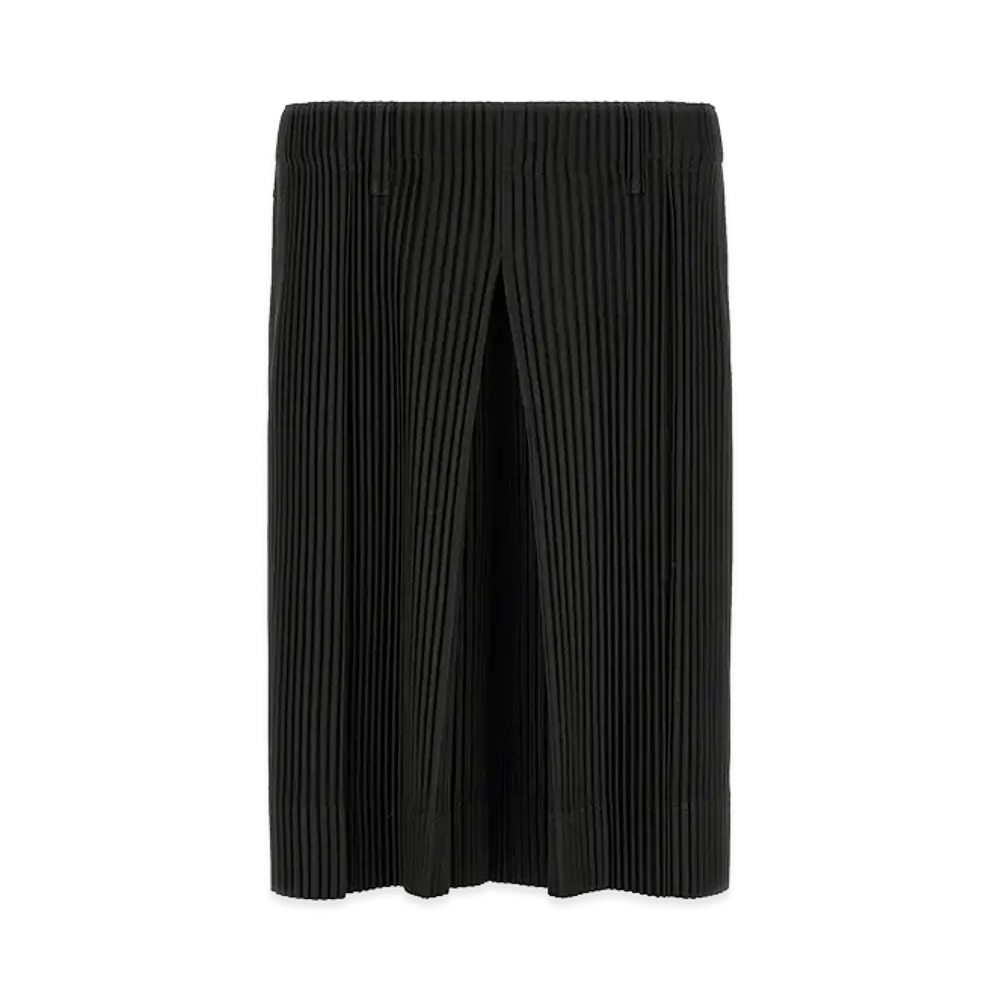 HOMME PLISSE ISSEY MIYAKE Polyester Bermuda Shorts "Black"