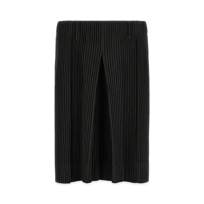 HOMME PLISSE ISSEY MIYAKE Polyester Bermuda Shorts "Black"