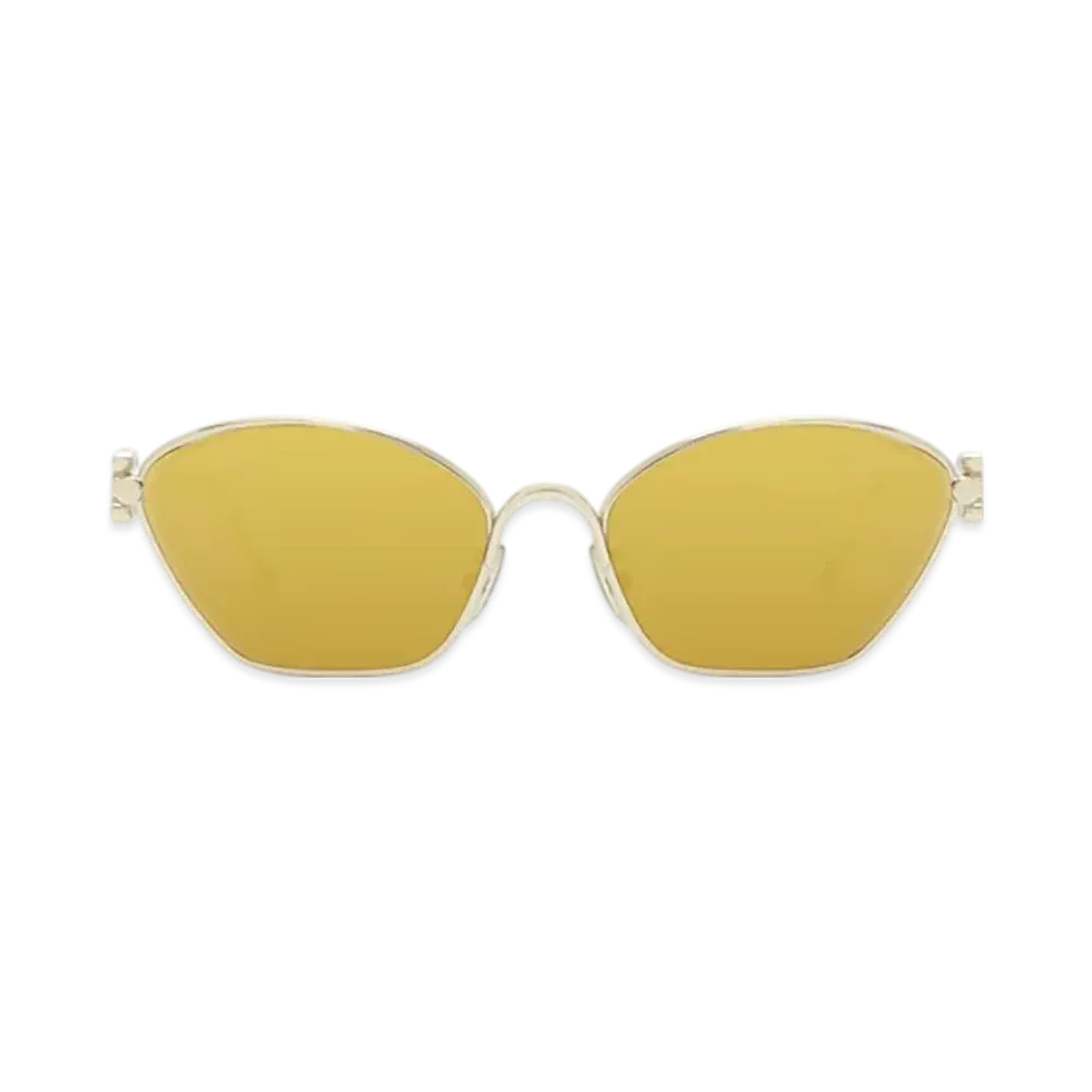 LOEWE Anagram Hexagonal Sunglasses "Gold"