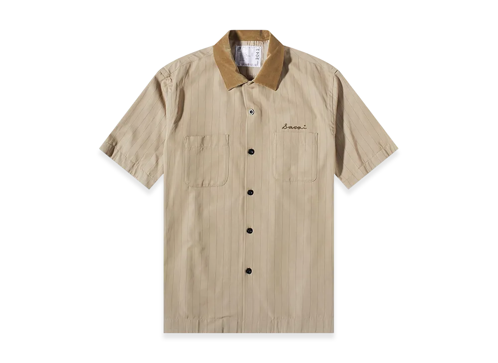 sacai Chalk Stripe Shirt "Beige"