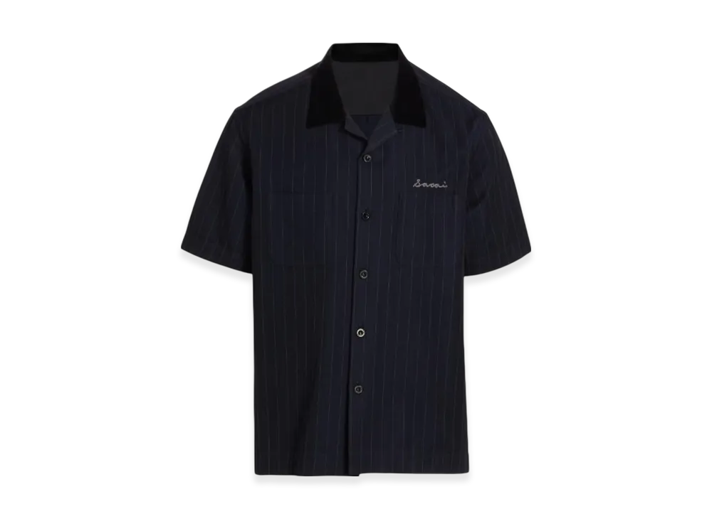 sacai Chalk Stripe Shirt "Navy"
